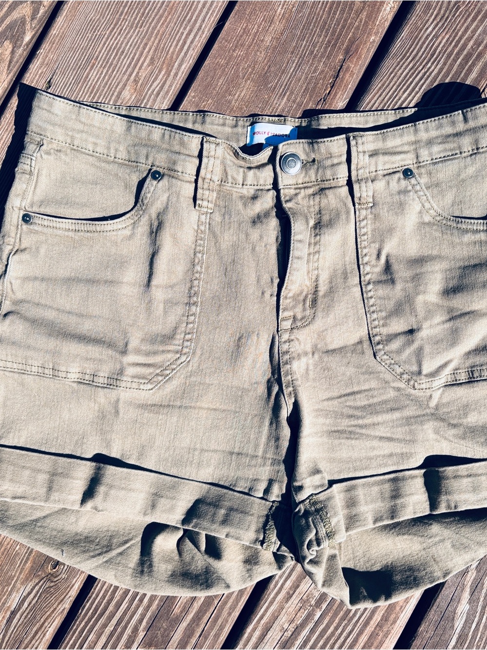 Molly & Isadora green cuff shorts (16)
